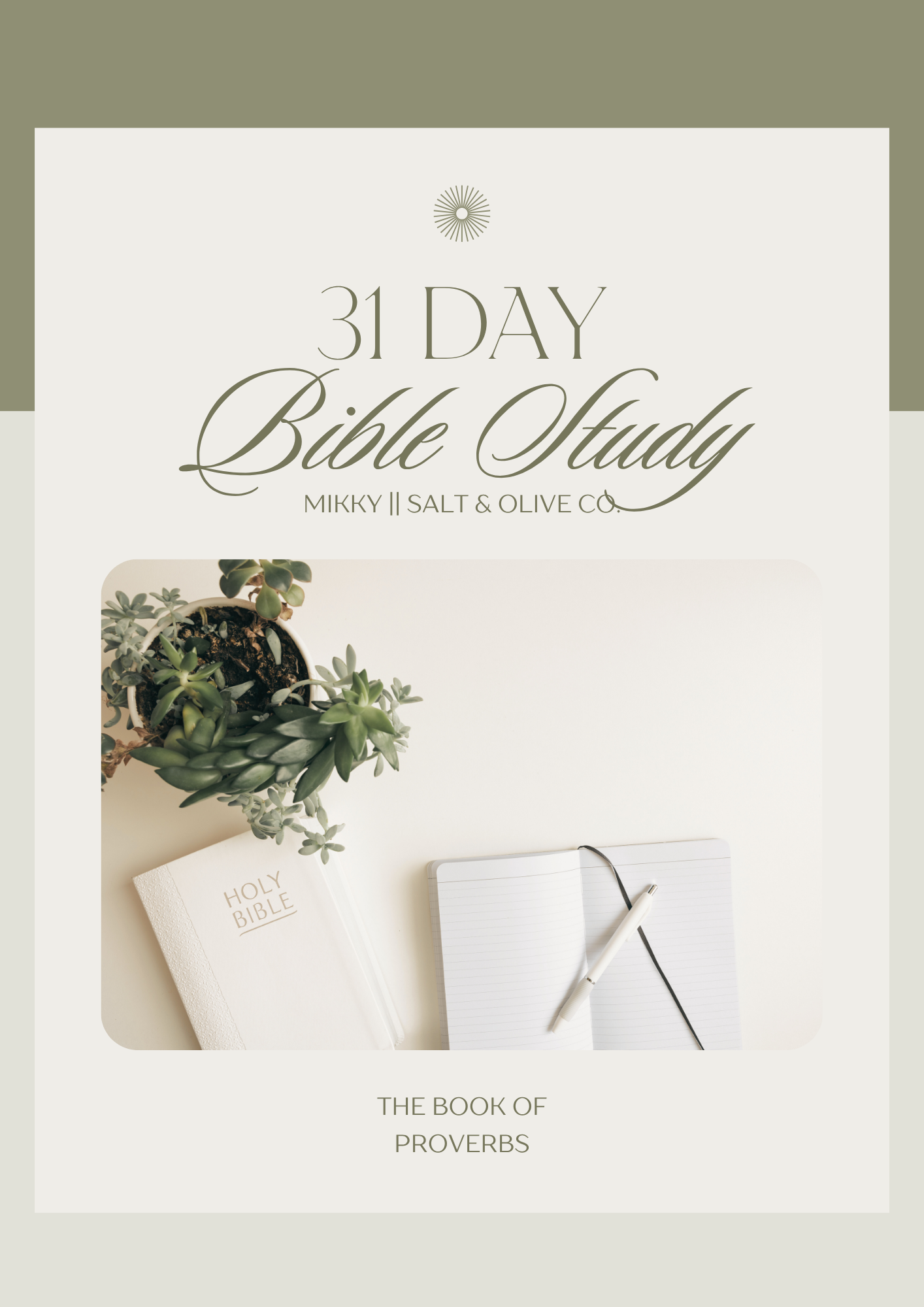 31 Day Bible Study: The Book Of Proverbs